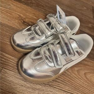 Cat & Jack Metallic Silver Kids Sneakers